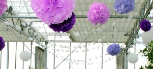 Girlanden und Pompoms
