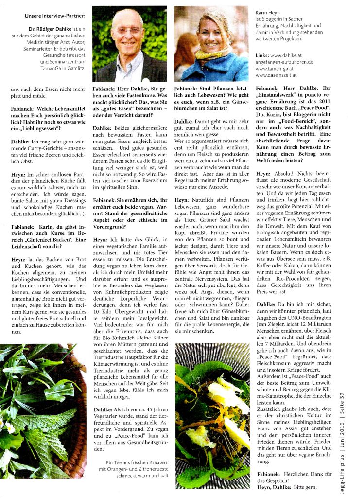 Interview mit Dr. Ruediger Dahlke und Karin Heyn